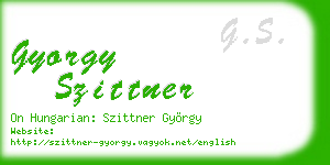 gyorgy szittner business card
